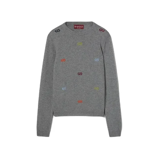 Fine Cashmere Sweater With Intarsia