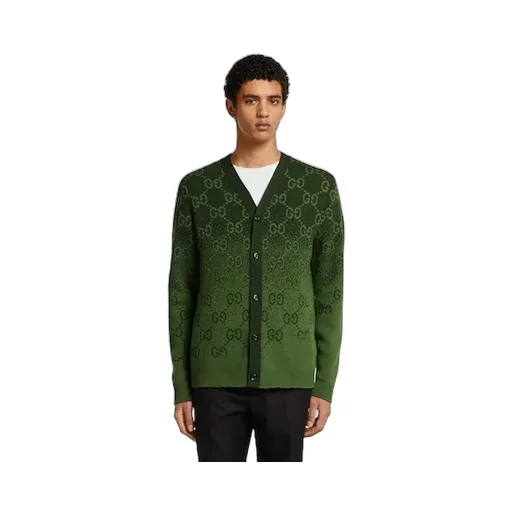 Gg Wool Jacquard Cardigan