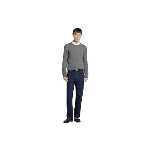 Fine Cashmere Sweater With Intarsia