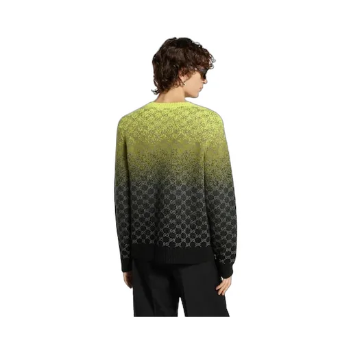 Gg Wool Cashmere Jacquard Sweater