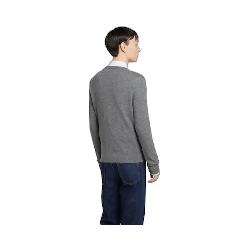 Fine Cashmere Sweater With Intarsia