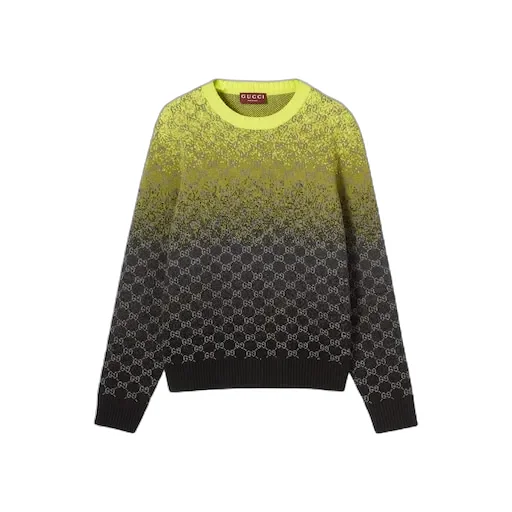 Gg Wool Cashmere Jacquard Sweater
