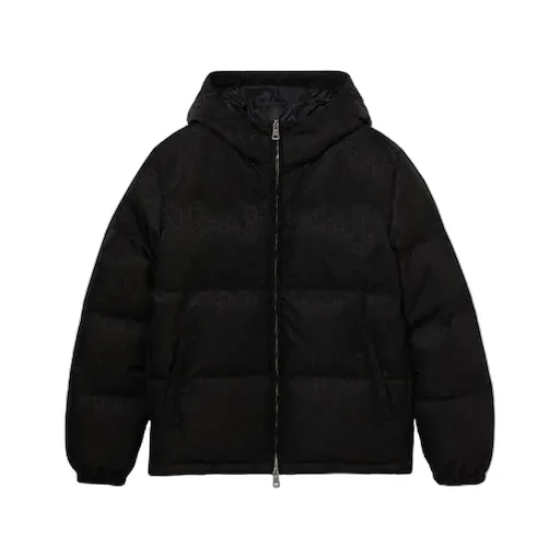 Gg Nylon Canvas Down Jacket