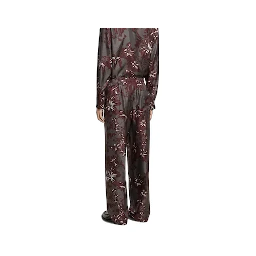 Printed Silk Twill Pant