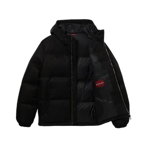 Gg Nylon Canvas Down Jacket