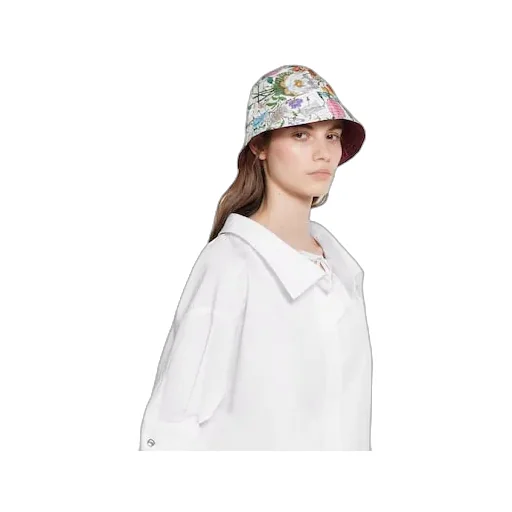 Reversible Printed Silk Bucket Hat