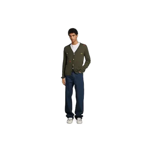 Fine Cashmere Cardigan With Intarsia