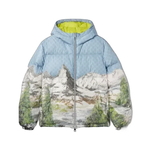 Printed Nylon Zip Jacket