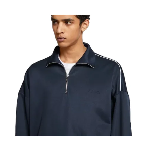 Technical Jersey Sweatshirt With Embossed Logo