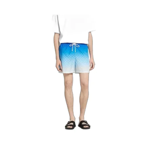 Printed Technical Poplin Swim Shorts