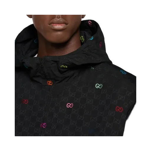 Gg Cotton Ripstop Zip Jacket