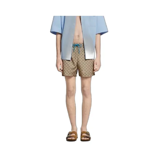 Printed Technical Poplin Swim Shorts