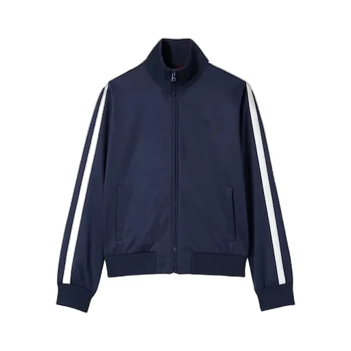 Technical Jersey Zip Jacket With Embroidery