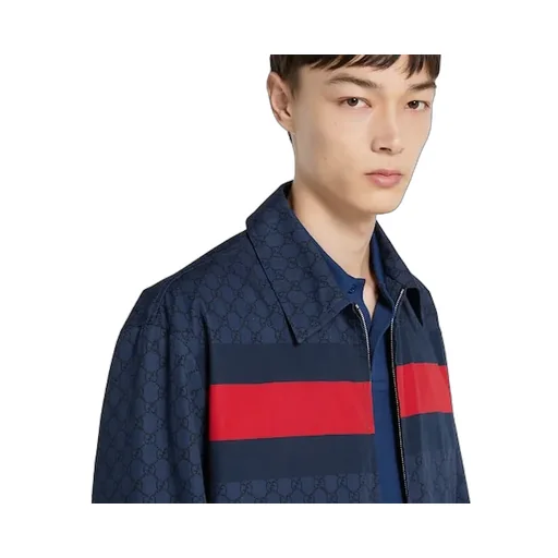 Gg Cotton Poplin Jacket With Web