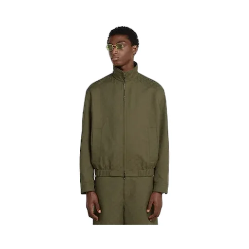 Gg Canvas Bomber Jacket