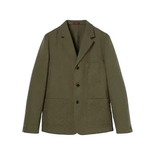 Cotton Blend Gg Canvas Jacket
