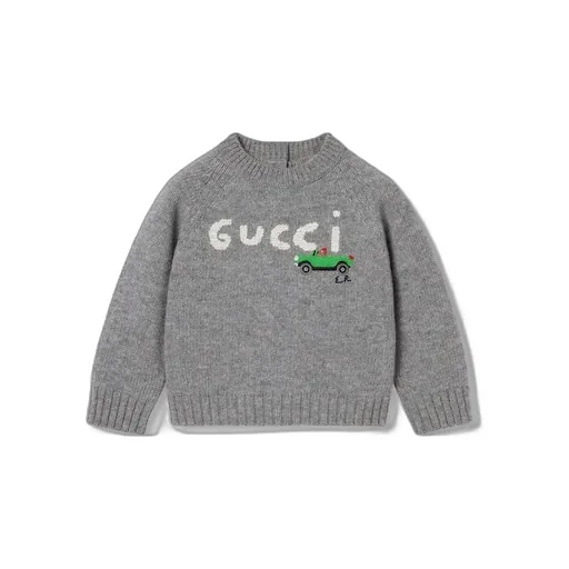 Baby Wool Sweater With Embroidery