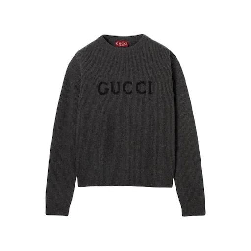 Wool Cashmere Rib Knit Sweater