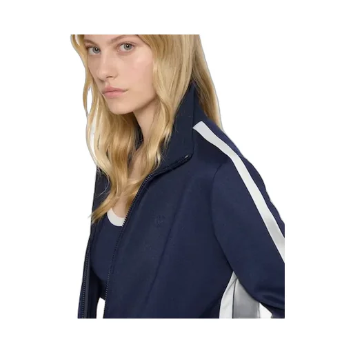 Technical Jersey Zip Jacket With Embroidery