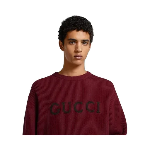 Wool Cashmere Rib Knit Sweater