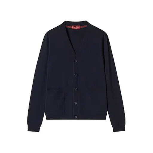 Fine Cashmere Cardigan With Intarsia