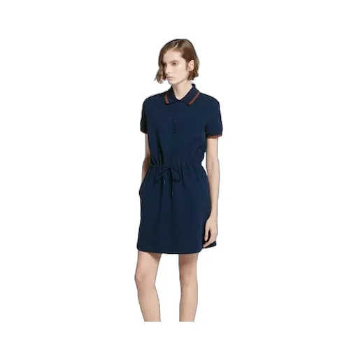 Cotton Piquet Polo Dress With Web