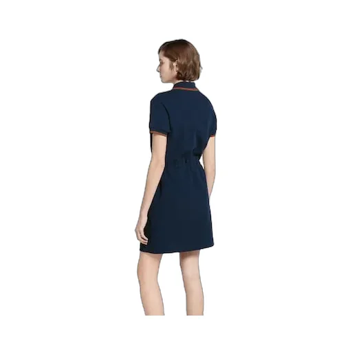 Cotton Piquet Polo Dress With Web