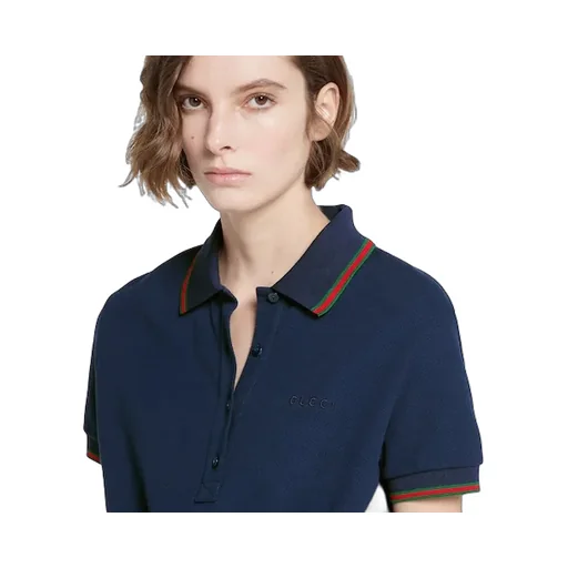Cotton Piquet Polo Dress With Web