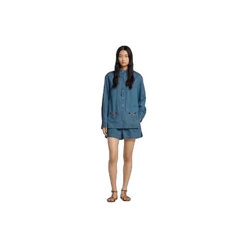 Denim Shirt With Horsebit