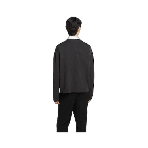 Wool Cashmere Rib Knit Sweater