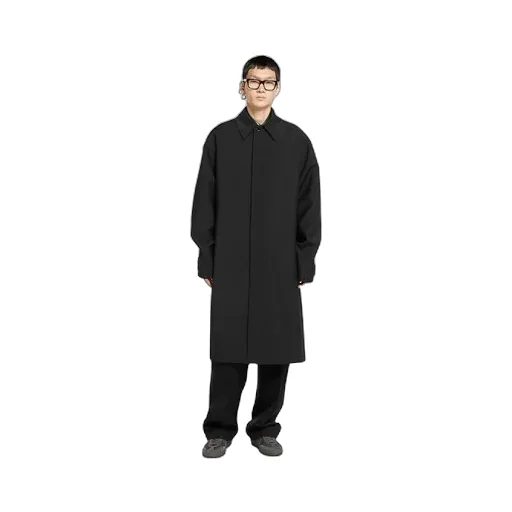 Bonded Wool Coat With Logo