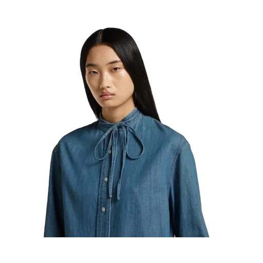 Denim Shirt With Horsebit