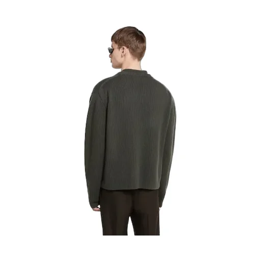 Wool Cashmere Rib Knit Cardigan