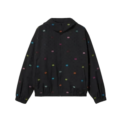 Gg Cotton Ripstop Zip Jacket