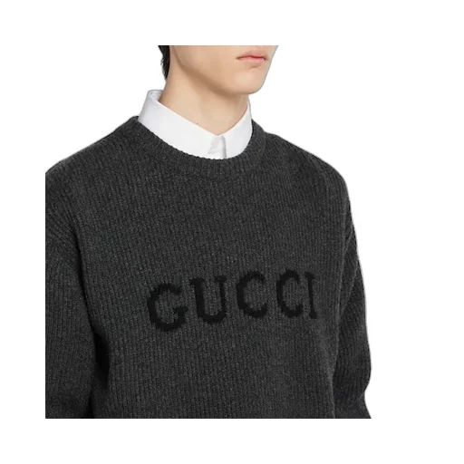 Wool Cashmere Rib Knit Sweater
