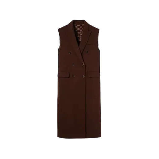 Long Silk Wool Gilet