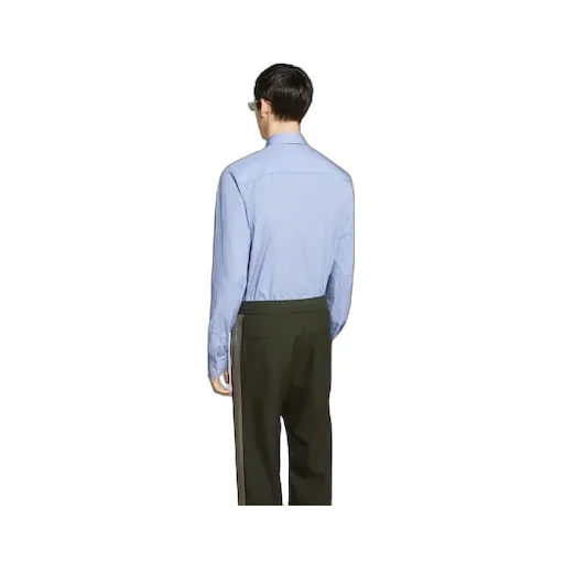 Cotton Poplin Shirt With Embroidery