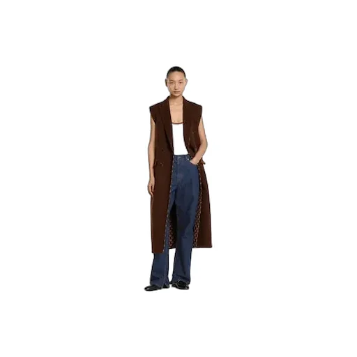 Long Silk Wool Gilet