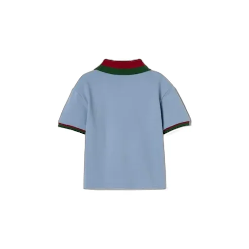 Baby Cotton Polo Shirt With Web