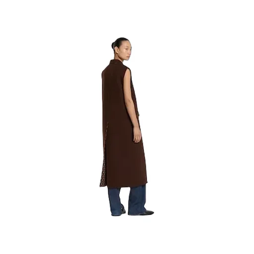 Long Silk Wool Gilet