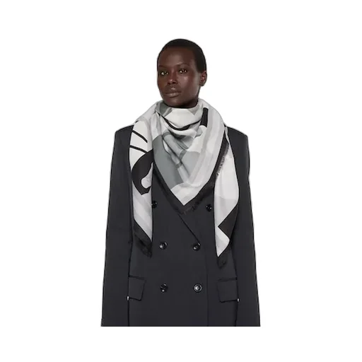 Wool Shawl With Equestrian Motif