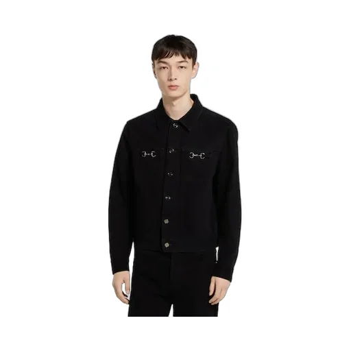 Cotton Denim Jacket With Horsebit