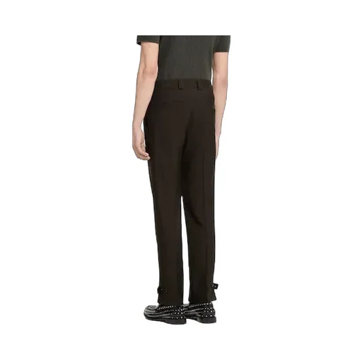 Wool Gabardine Pant With Logo