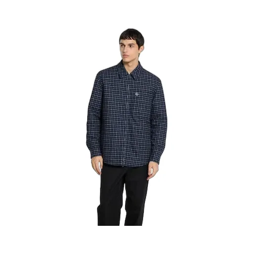 Wool Flannel Zip Jacket With Embroidery