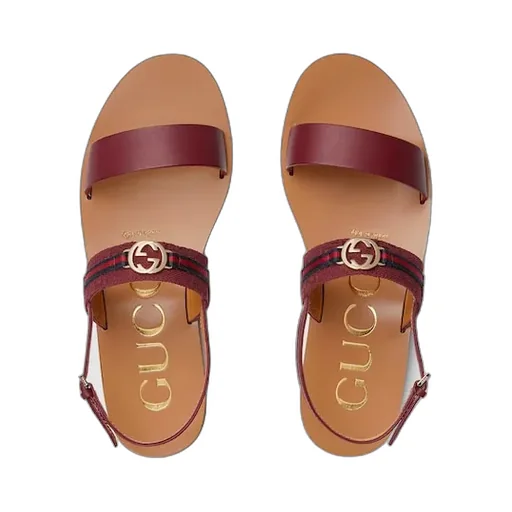 Sandal With Interlocking G And Web
