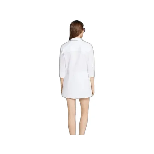 Cotton Poplin Shirt Dress With Horsebit