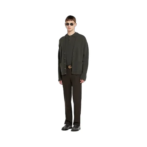 Wool Gabardine Pant With Logo
