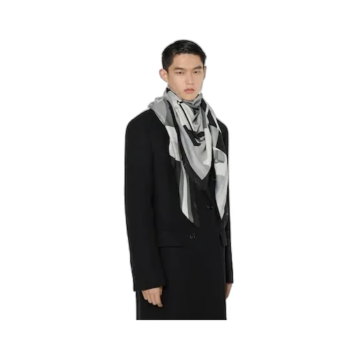 Wool Shawl With Equestrian Motif