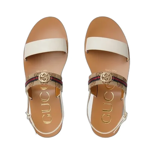 Sandal With Interlocking G And Web