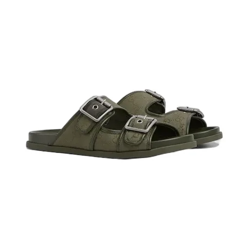 Slide Sandal With Buckles